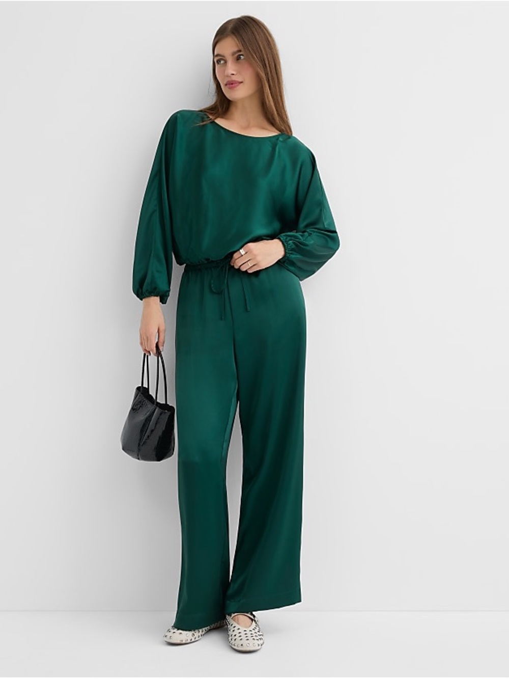 LOFT Sawyer Satin Set (pant & top)